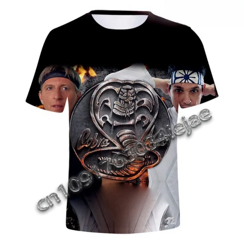 Cute Cartoon Cobra KAI 3D Print Sports Quick-dry Breathable Men T-shirt Outdoor Street Casual Daily Short-sleeve Clothing Summer
