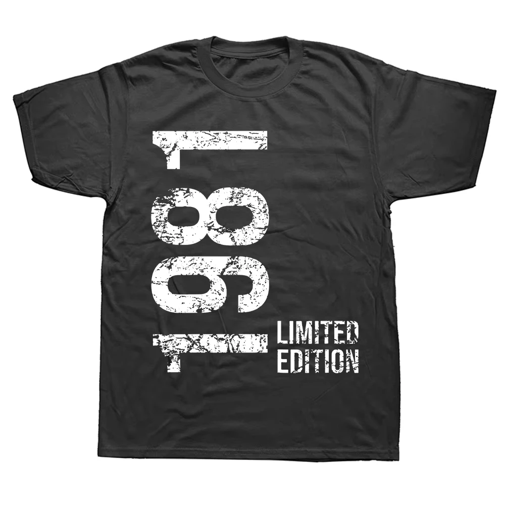 45th Birthday 45 Years Man Woman Retro Vintage 1981 Gift Tee Tops Round Neck Short-Sleeve Fashion Tshirt Casual Basic T-shirts