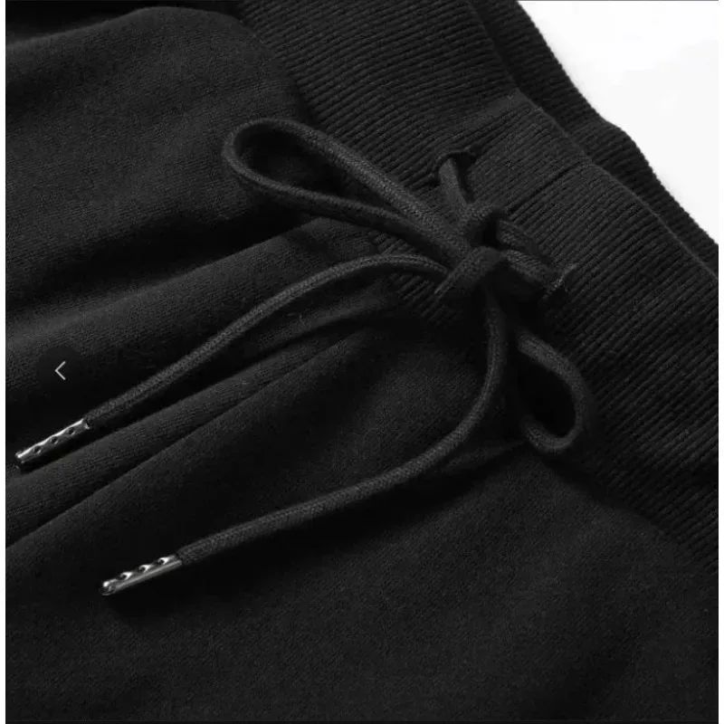 Cotton Grey Five Quarter Pants for Women, Summer Loose Casual Shorts, Sports Style High Waisted Wide Leg Pants
