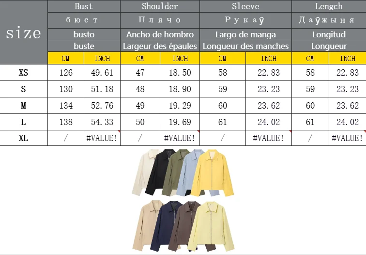 Women Casual Solid Zipper Coat Women Street Lapel Pockets Long Sleeve Simple Pleated Female Outwear Fashion Bomber Jacket
