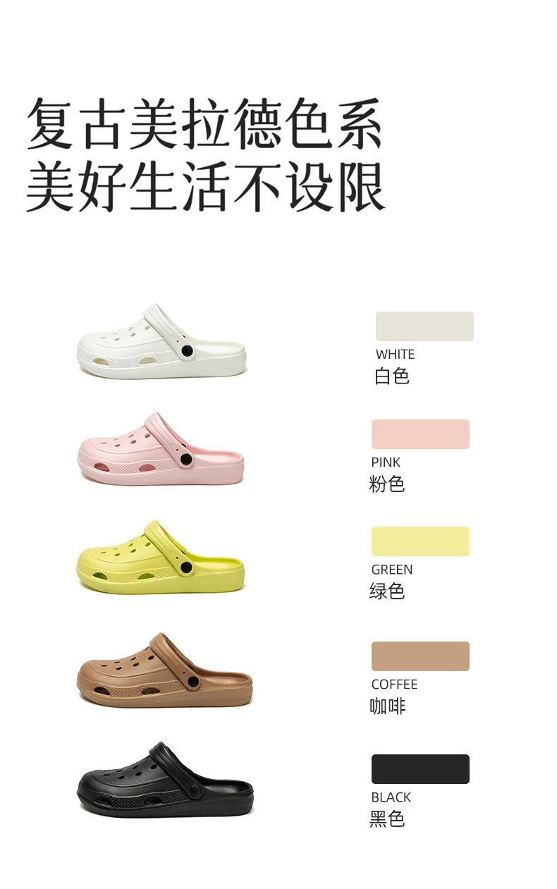 Unisex Summer Slippers EVA Clogs for Women Men Breathable Home Sandals