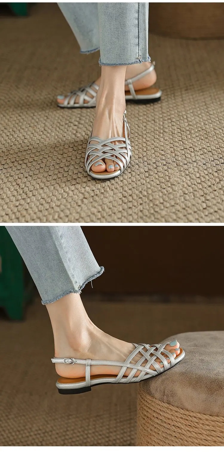 Women's Sandals Flats Casual Fashion Shoes Designer Dress Slippers New Comfort Walking Beach Flip Flops Elegant Female Slides