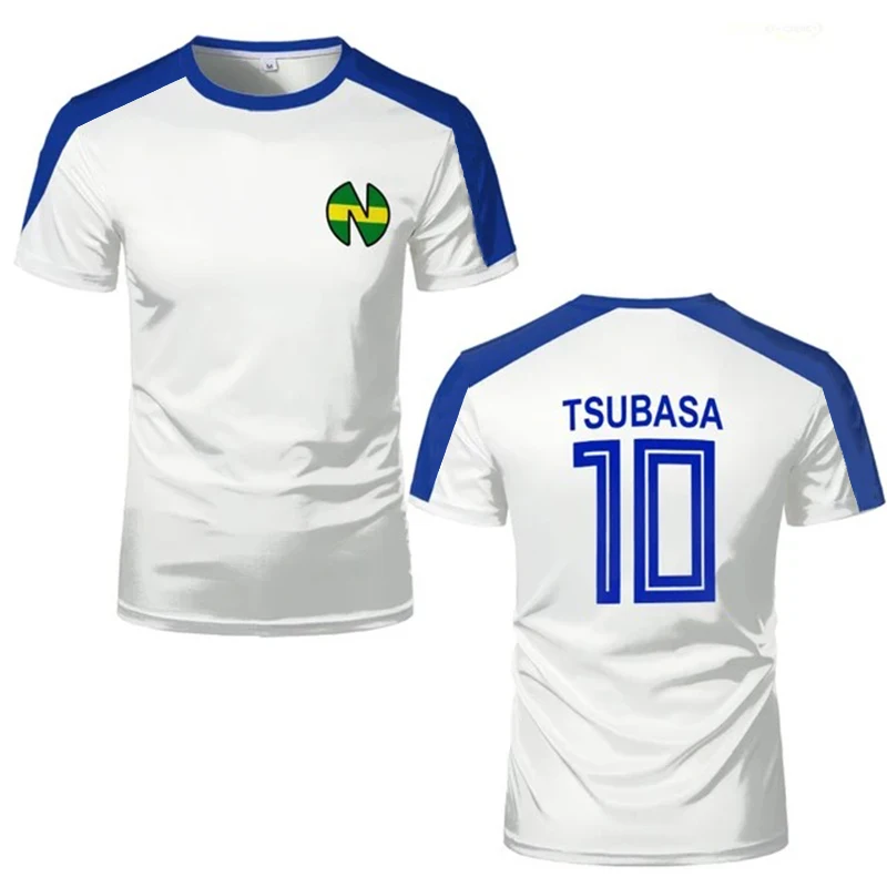 Tsubasa 3D Print Sport Quick-dry Breathable Men T-Shirt Anime Fan Cosplay Harajuku Football Team Short Sleeve Summer Clothes Top