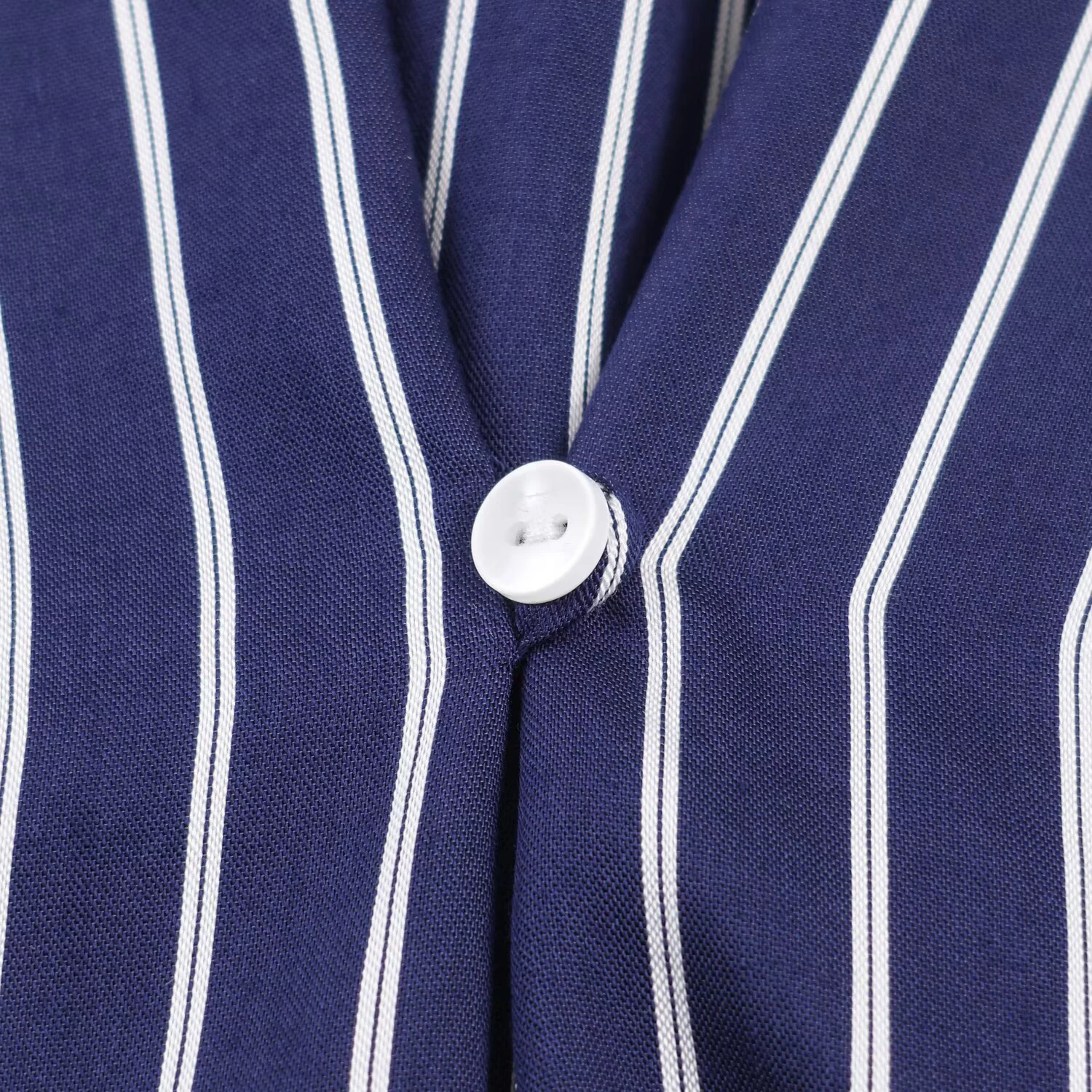 European and American style spring and summer new product women's clothing lapel bubble sleeve casual commuting striped shirt