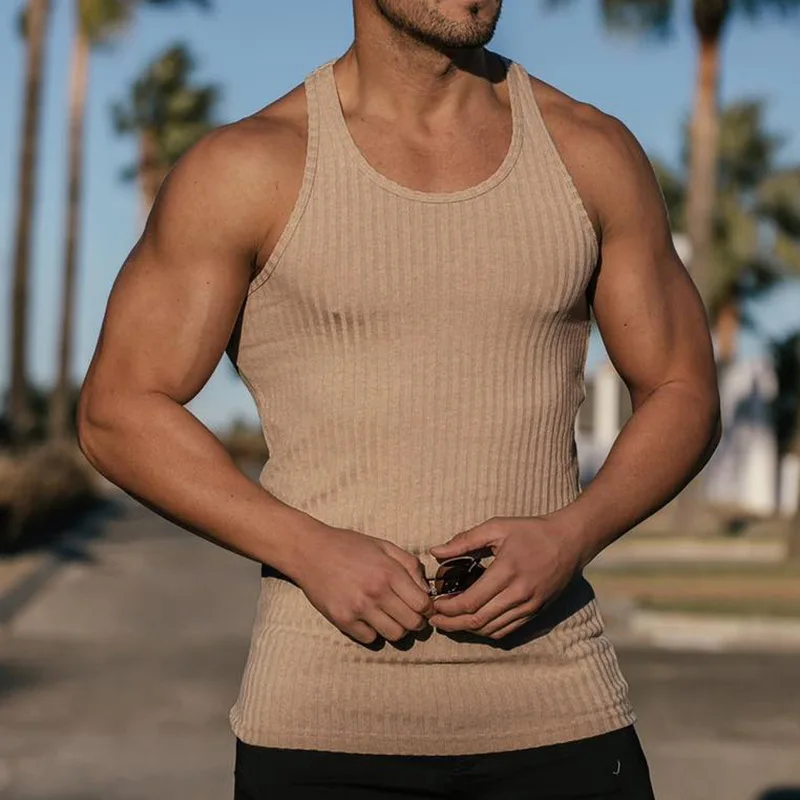 Running Tank Top Men Summer Sport Gym Vest Quick Dry Training Tanktop Workout Singlets Man Fitness Bodybuilding Sleeveless Shirt