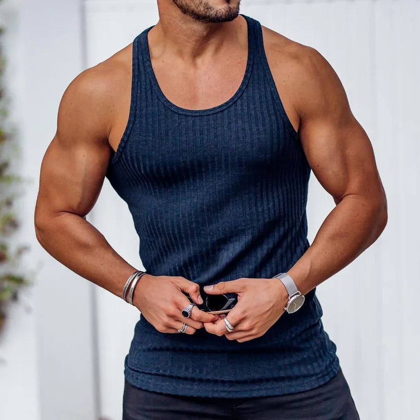 Running Tank Top Men Summer Sport Gym Vest Quick Dry Training Tanktop Workout Singlets Man Fitness Bodybuilding Sleeveless Shirt