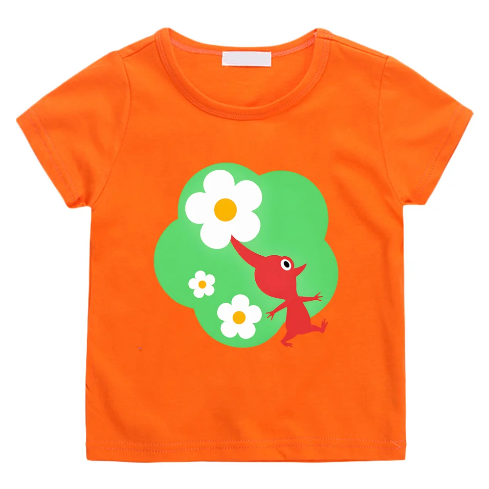 Summer Pikmin New Style TEE High Quality100%Cotton kawaii Boys/girls TOPS Cartoon Print Comfortable Manga O-neck Tee-shirt