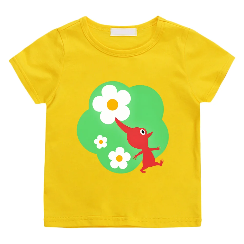 Summer Pikmin New Style TEE High Quality100%Cotton kawaii Boys/girls TOPS Cartoon Print Comfortable Manga O-neck Tee-shirt
