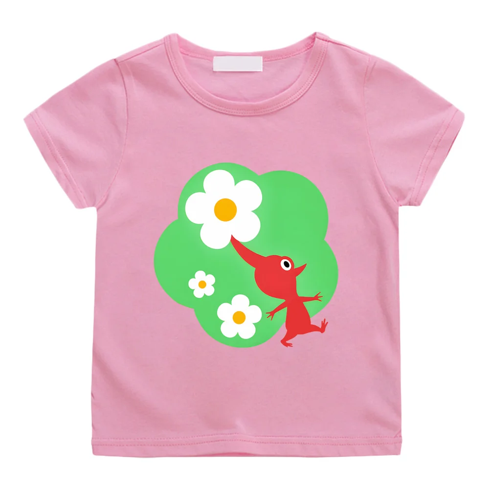 Summer Pikmin New Style TEE High Quality100%Cotton kawaii Boys/girls TOPS Cartoon Print Comfortable Manga O-neck Tee-shirt