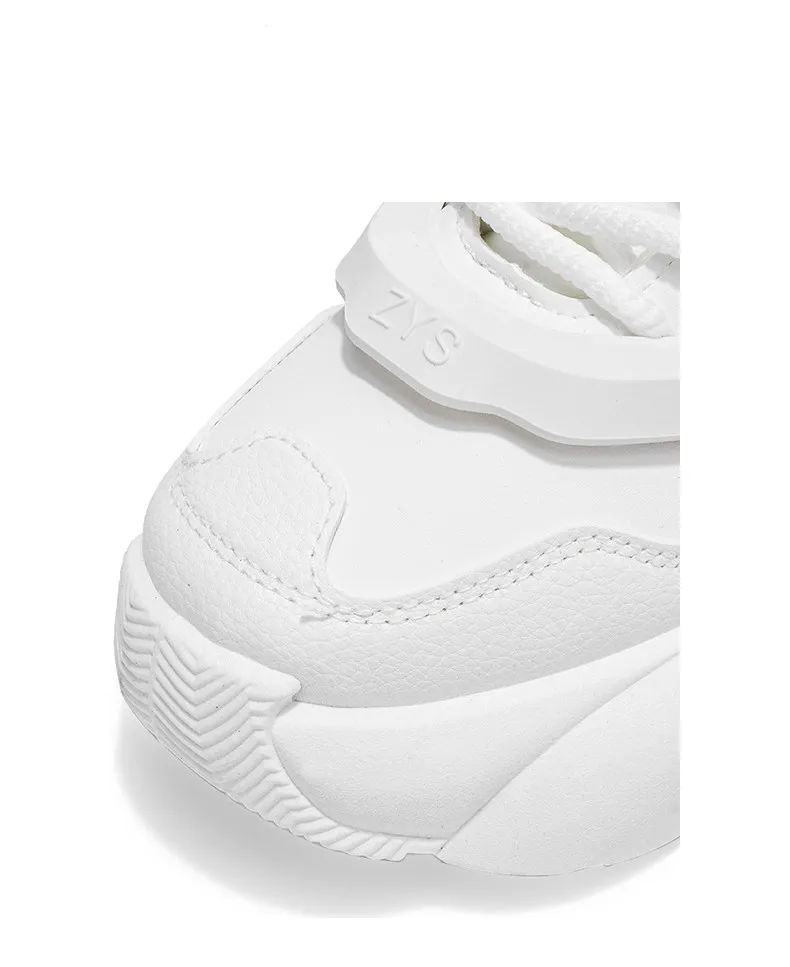 Men's Thick-soled Height-increasing Casual Sports Shoes, Low-top Lace-up Style, Wear-resistant Sole, Comfortable and Anti-slip,