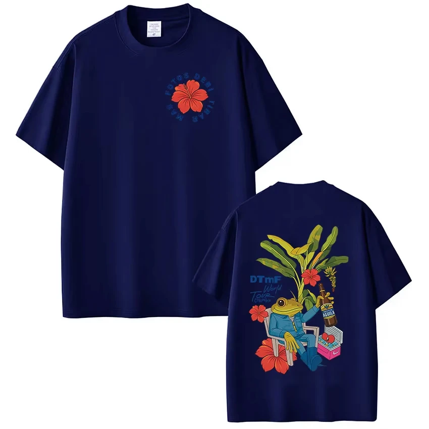 Rapper Bad Bunny T-shirt Debi Tirar Mas Fotos DTMF World Tour T Shirts Women Fashion Vintage Hip Hop T-shirts Streetwear
