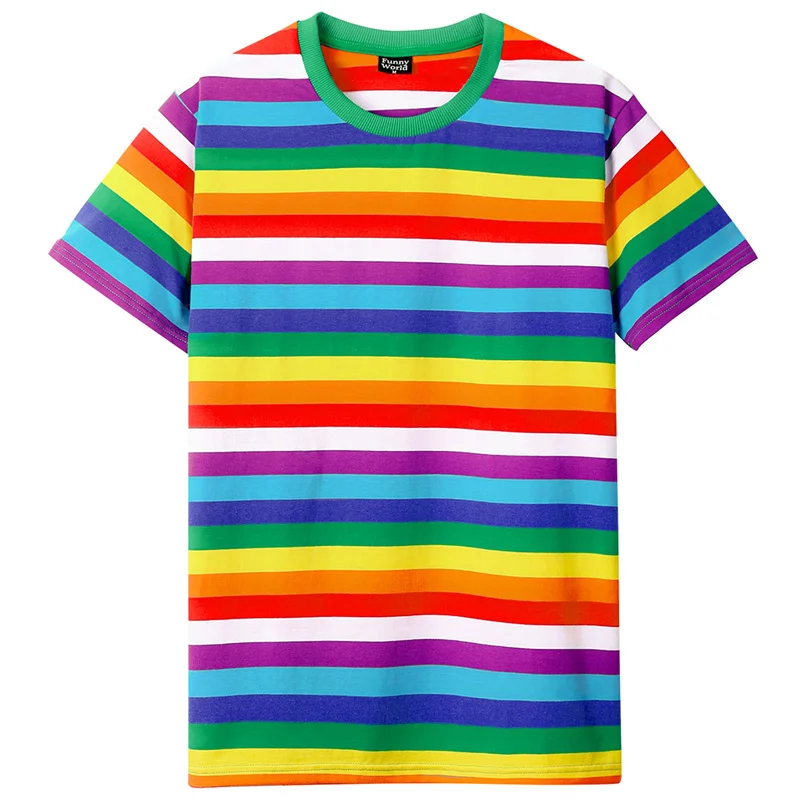 Casual Stripe Short Sleeve T-shirt Unisex Black White Blue Colors Stripe Design Classic T Shirts Fashion Daily Street O-neck Tee