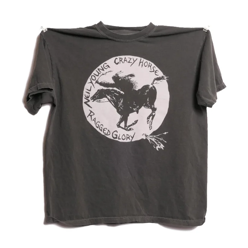 Neil Young Crazy Horse Ragged Glory Tee Indian Horse Vintage Cotton Tour Danny & the Memories Rockets the Psyrcle Shirt