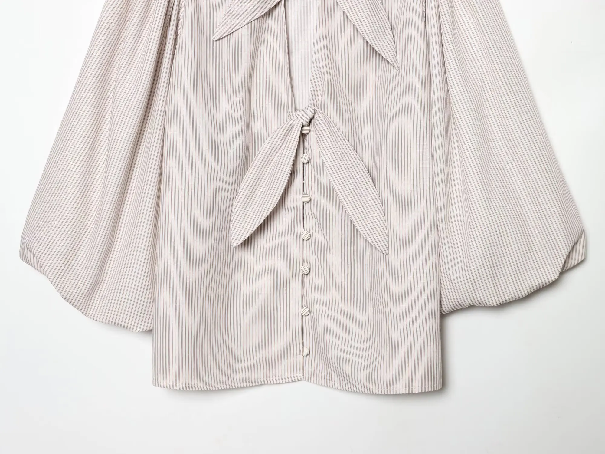 KONDALA Casual Chic Bow Striped Shirt Women's Elegant Commute Half Sleeve Shirt New 2026 Spring Summer Fashion Holidays Lady Top