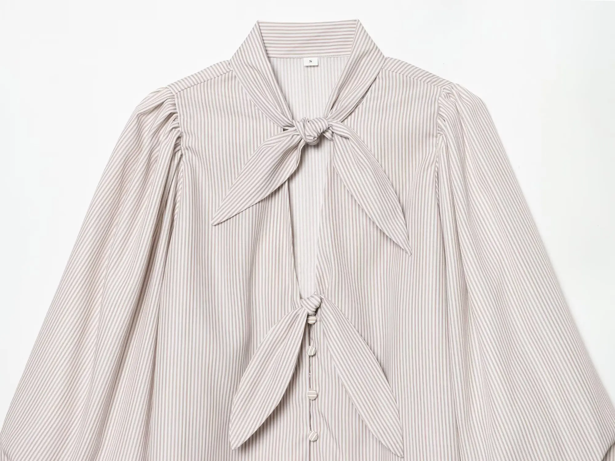 KONDALA Casual Chic Bow Striped Shirt Women's Elegant Commute Half Sleeve Shirt New 2026 Spring Summer Fashion Holidays Lady Top