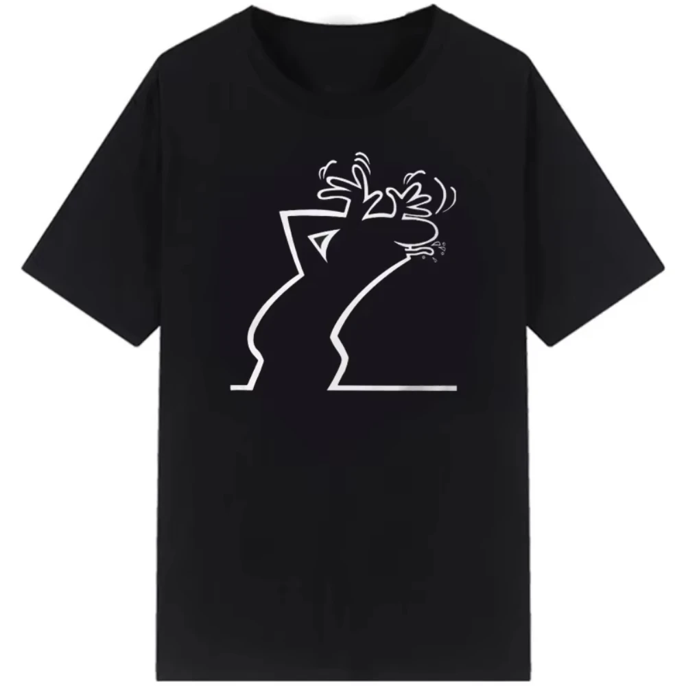 Osvaldo Cavandoli La Linea Cartoon Print TShirt Men Women Unisex Streetwear Fashion Tees Casual Shirt Basic Round Neck Tops
