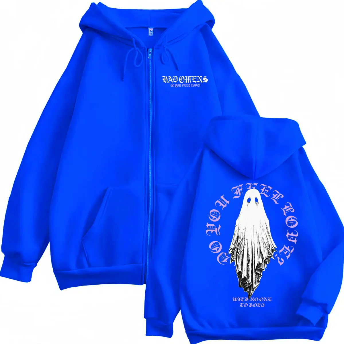 Rock Band Bad Omens Tour 2026 Zipper Hoodie Gothic Fashion Zip Up Pullovers Men Women Casual Long Sleeve Sweatshirts Streetwear