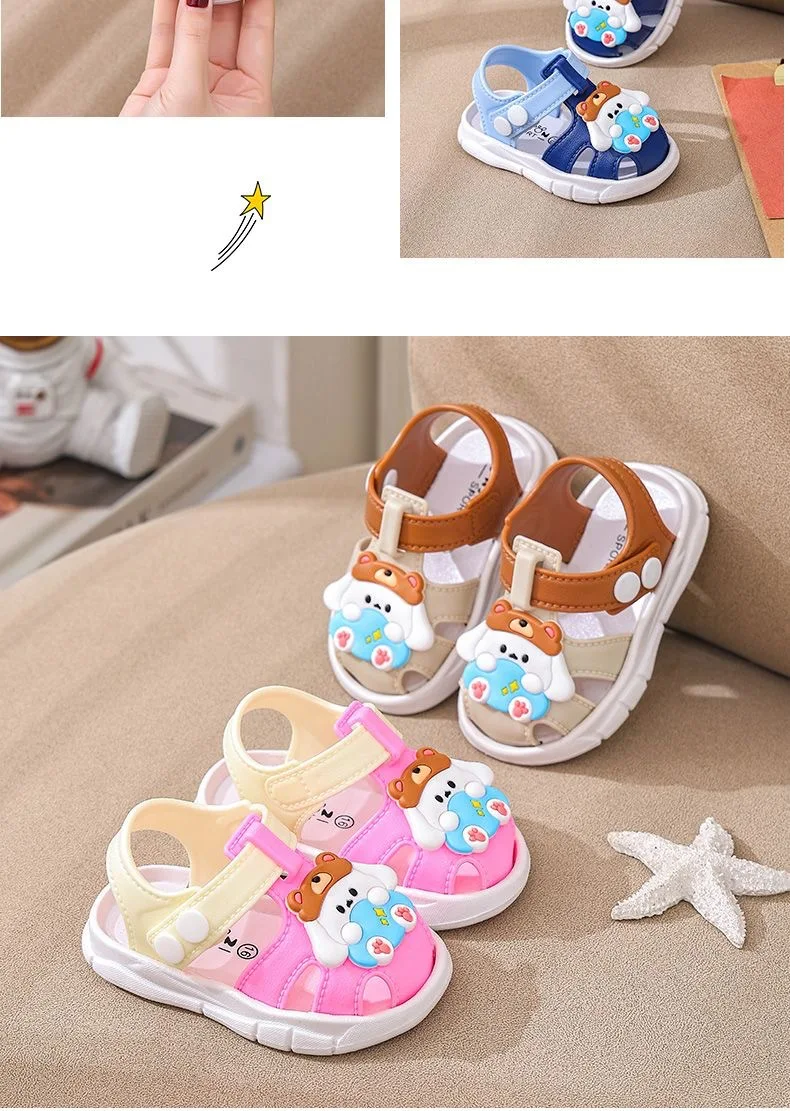 2026 Summer Baby Sandals Boys Girls Soft Sole Comfortable Beach Shoes Cute Cartoon Designs Breathable Toddler Sandals 1-4 Years