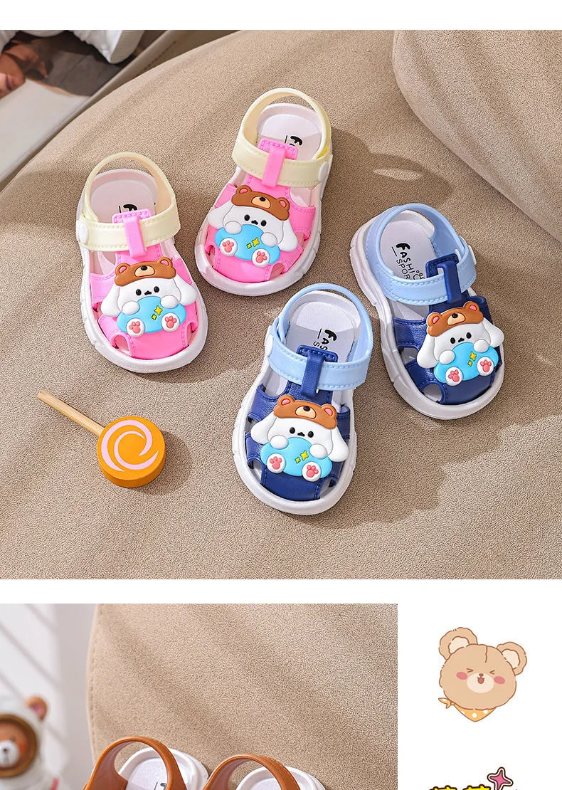 2026 Summer Baby Sandals Boys Girls Soft Sole Comfortable Beach Shoes Cute Cartoon Designs Breathable Toddler Sandals 1-4 Years