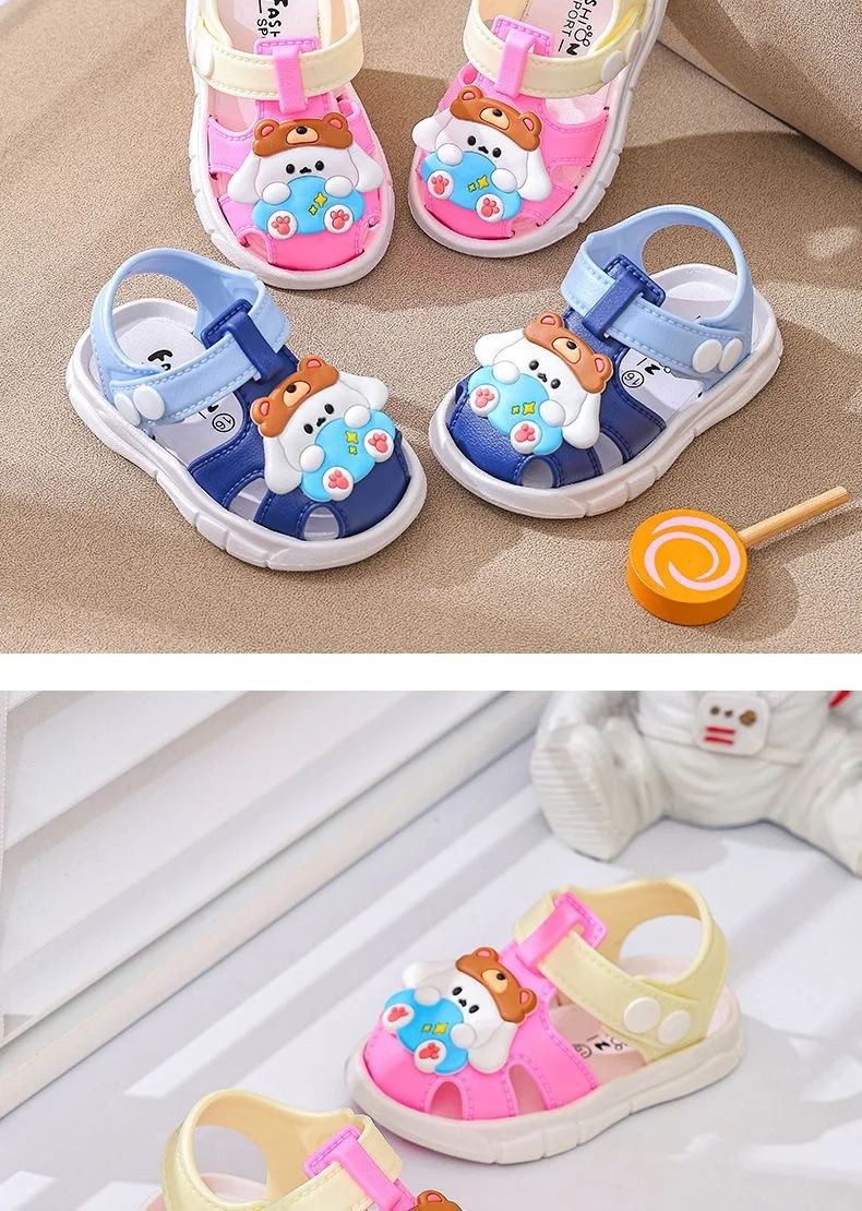2026 Summer Baby Sandals Boys Girls Soft Sole Comfortable Beach Shoes Cute Cartoon Designs Breathable Toddler Sandals 1-4 Years