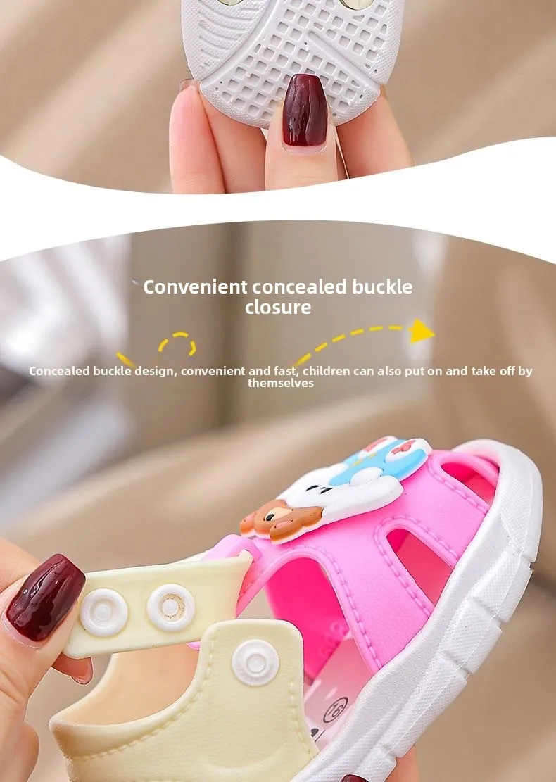 2026 Summer Baby Sandals Boys Girls Soft Sole Comfortable Beach Shoes Cute Cartoon Designs Breathable Toddler Sandals 1-4 Years
