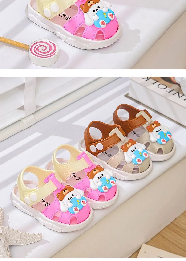 2026 Summer Baby Sandals Boys Girls Soft Sole Comfortable Beach Shoes Cute Cartoon Designs Breathable Toddler Sandals 1-4 Years