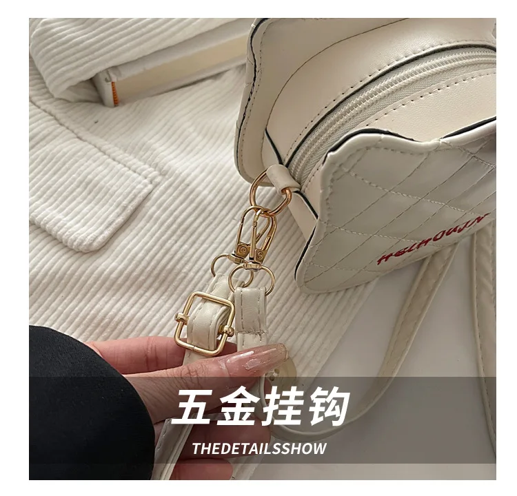 Lovely Cat Pattern Women Handbag Fashion Rhombus Grid Shoulder Bag Sweet Bowknot Crossbody Bag
