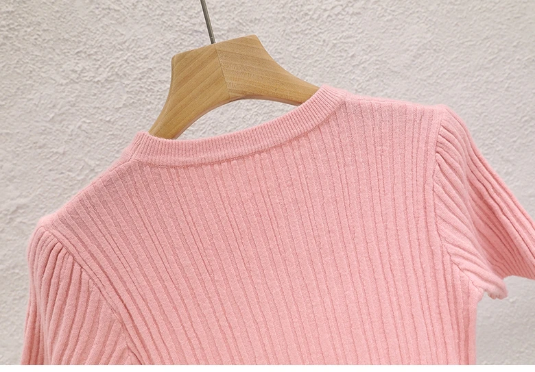 Zjaiss 2026 Korean Summer Women T Shirts Female Knit Casual Streetwear Tees Basic Solid Young Cool Tops