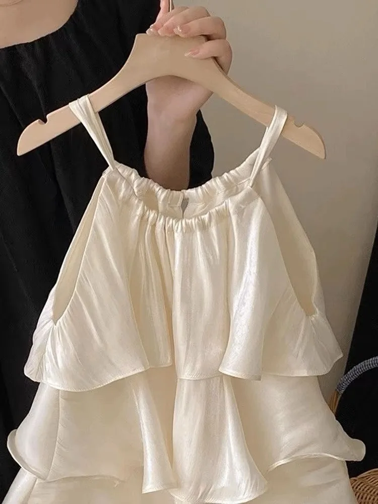 Fashion Baby Girl Princess Silk Dress Infant Toddler Child Ruffled Vestido Sleeveless Frock Summer Casual Baby Clothes