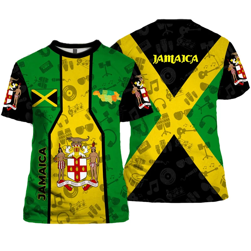Jamaica Lion Of Judah T-Shirt Men Women Reggae Rasta Flag Graphic Tee Football jersey, outdoor sports, street casual fashion