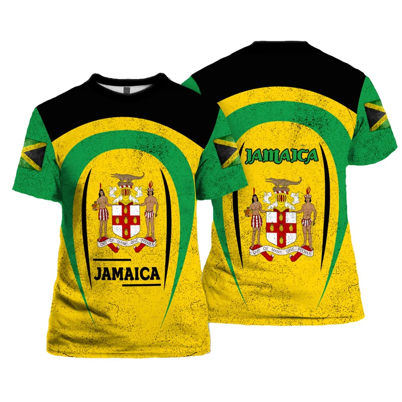 Jamaica Lion Of Judah T-Shirt Men Women Reggae Rasta Flag Graphic Tee Football jersey, outdoor sports, street casual fashion