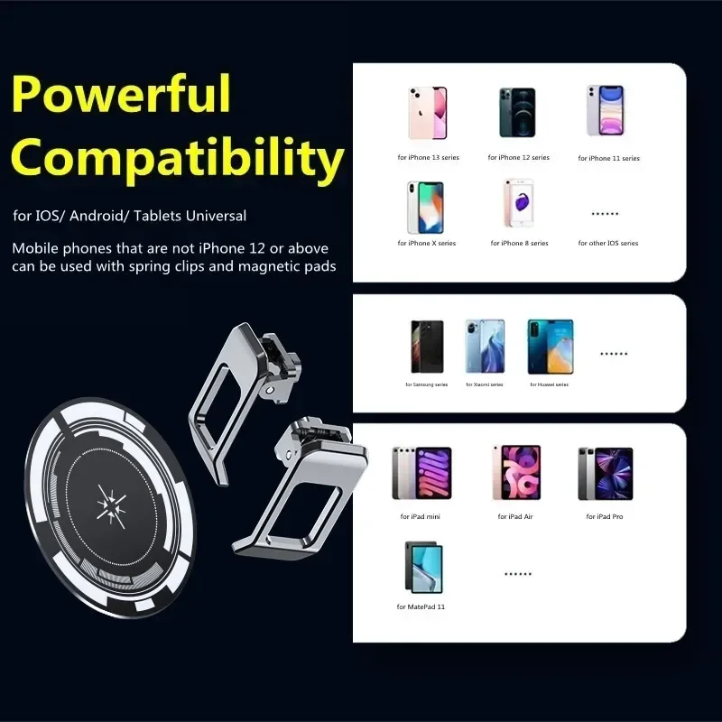 Universal 2-in-1 Memo CX08 Magnetic Back Clip Mobile Phone Cooler with Semiconductor Cooling Fan for PUBG Freezing Radiator