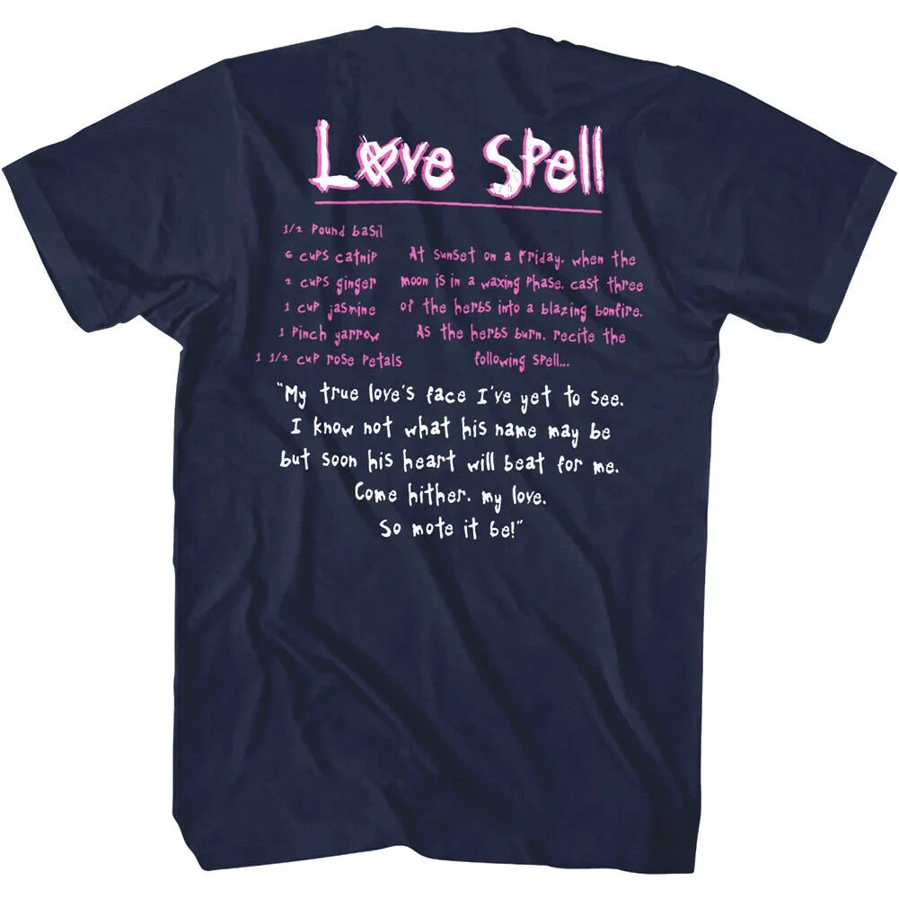 Hole band men's T-shirt with "Love Spell" lyrics design pure cotton suitable for all seasons streetwear style graphic t shirts