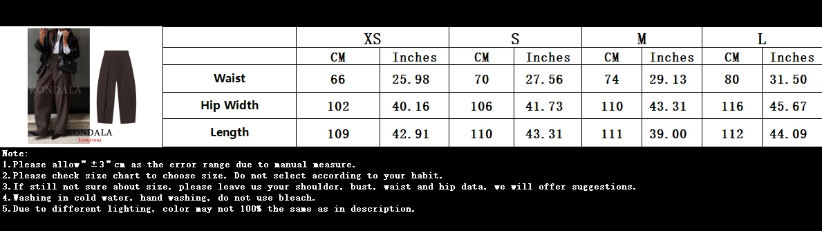 KONDALA Casual Loose Pleated Long Pants Women Wide Leg Pockets High Waist Straight Pants Fashion 2026 Spring Summer Women Pants