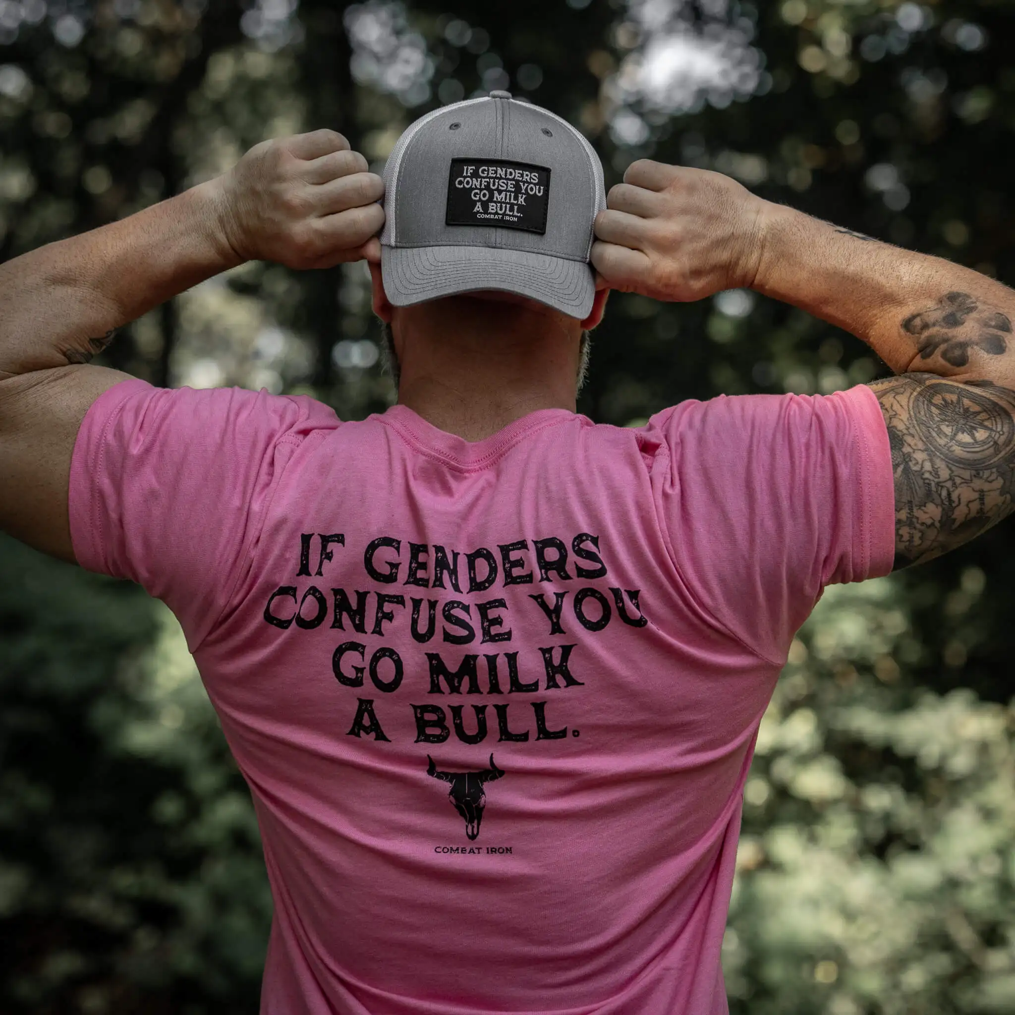 If Genders Confuse You Go Milk A Bull Men's Tee - Combat Iron Military T-shirt - Suitable for Sports Wear Comfortable To Wear