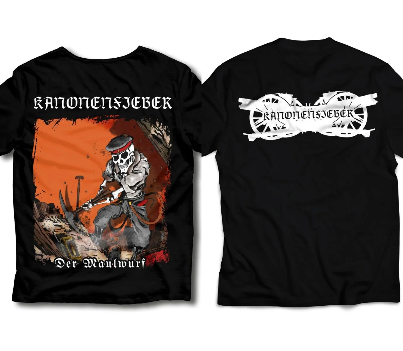 2026 New Rock Punk Tops Gothic Dark Heavy Metal T-shirt Kanonenfieber Pirnt Casual Cotton Streetwear Female Male Clothes Unisex