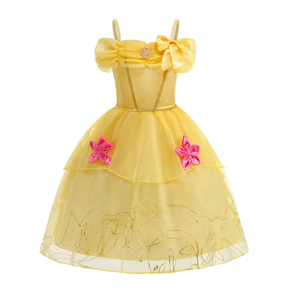Girls Costume Princess Dress Up Party Vestidos Halloween Cosplay Costume Kid Birthday Party Gift Dress