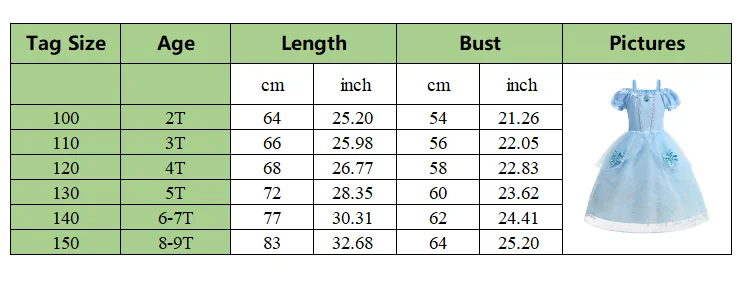 Girls Costume Princess Dress Up Party Vestidos Halloween Cosplay Costume Kid Birthday Party Gift Dress