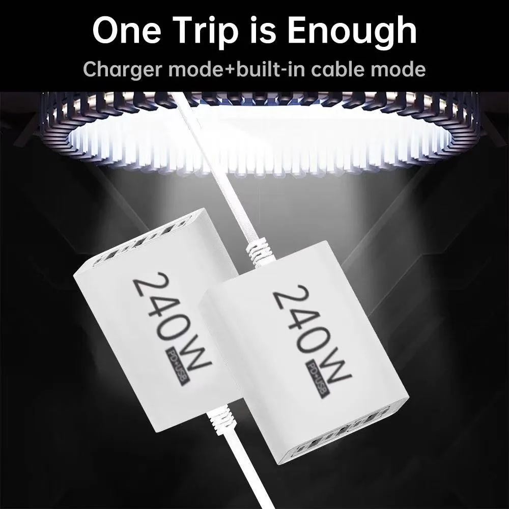 240W USB Fast Charger PD QC3.0 Type C Charge Adapter | For iPhone 16 15 for Xiaomi for Samsung S23 for Huawei