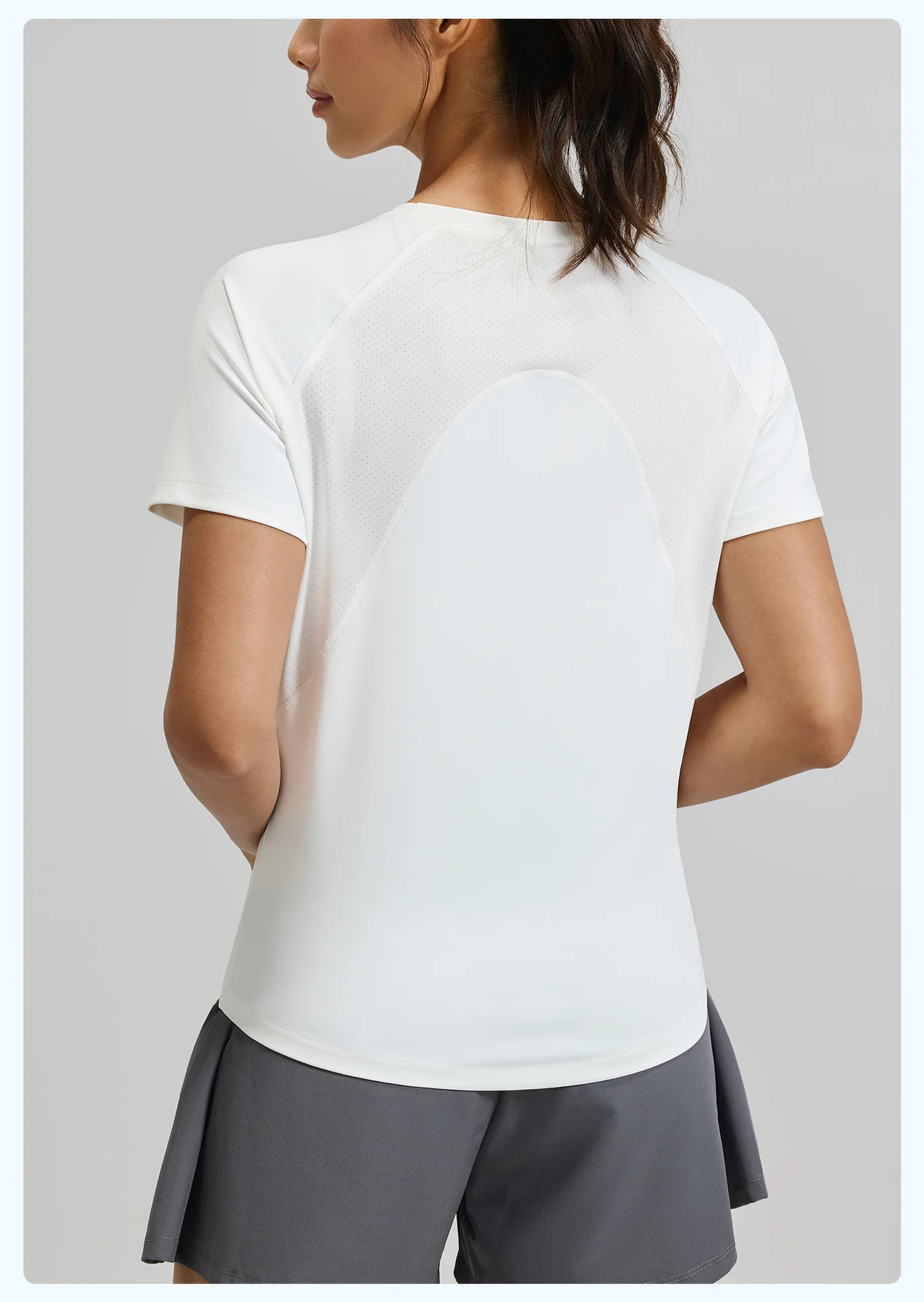 2026 Summer Hot New Women's Sports T-Shirt Outdoor Running Short Sleeve Blue Crewneck Back Mesh Breathable Quick-drying Base Top