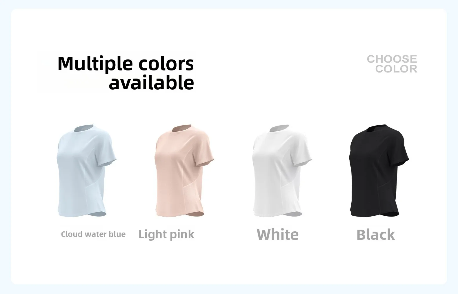 2026 Summer Hot New Women's Sports T-Shirt Outdoor Running Short Sleeve Blue Crewneck Back Mesh Breathable Quick-drying Base Top