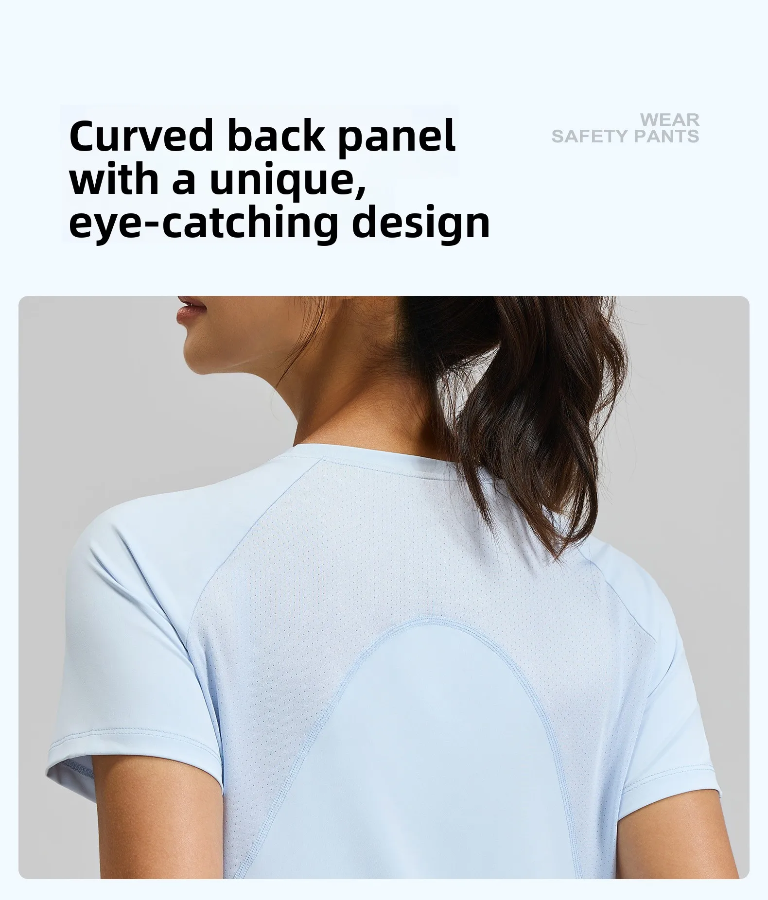 2026 Summer Hot New Women's Sports T-Shirt Outdoor Running Short Sleeve Blue Crewneck Back Mesh Breathable Quick-drying Base Top