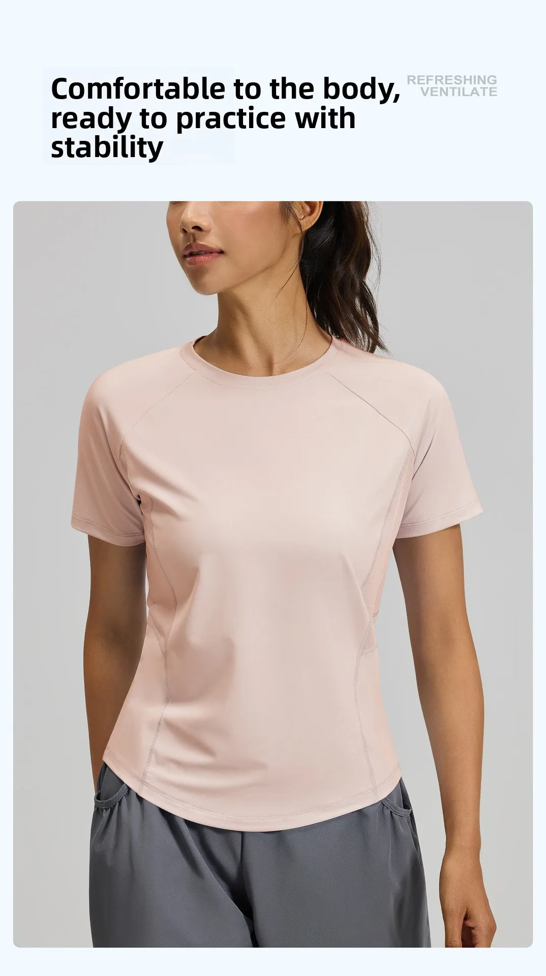 2026 Summer Hot New Women's Sports T-Shirt Outdoor Running Short Sleeve Blue Crewneck Back Mesh Breathable Quick-drying Base Top