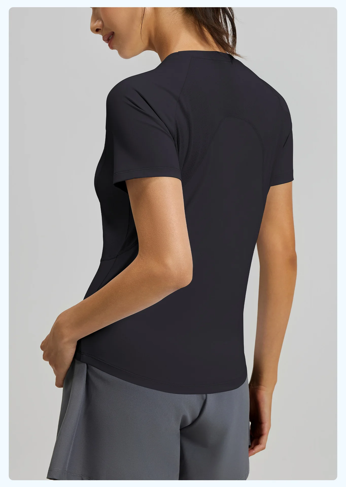 2026 Summer Hot New Women's Sports T-Shirt Outdoor Running Short Sleeve Blue Crewneck Back Mesh Breathable Quick-drying Base Top