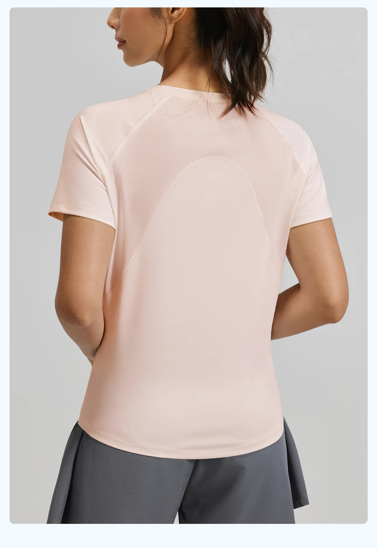 2026 Summer Hot New Women's Sports T-Shirt Outdoor Running Short Sleeve Blue Crewneck Back Mesh Breathable Quick-drying Base Top