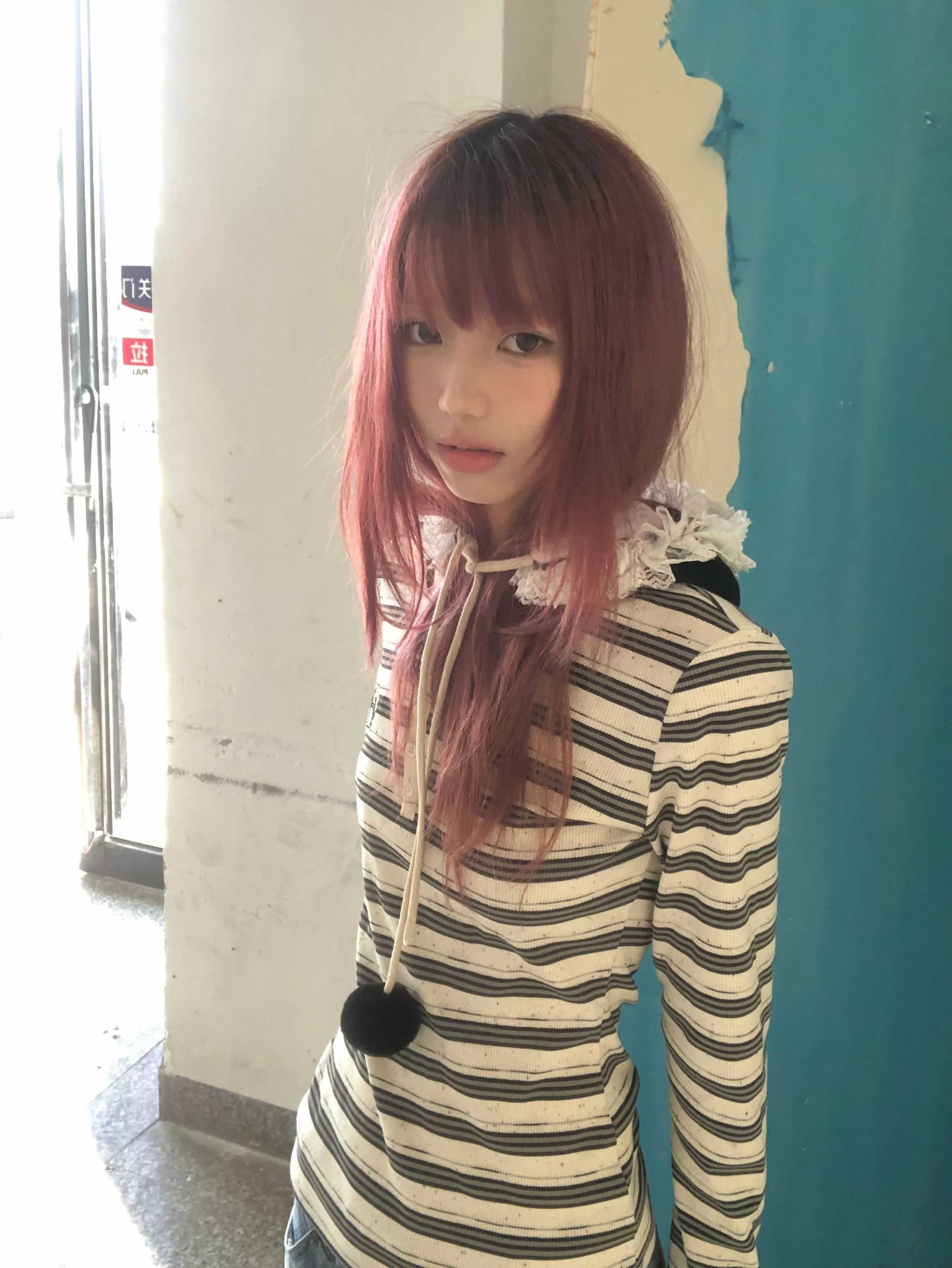 Karrram Japanese Y2k Striped Knit T-shirt Vintage Harajuku Long Sleeve Knitted Tops Korean 2000s Style Knitwear American Retro