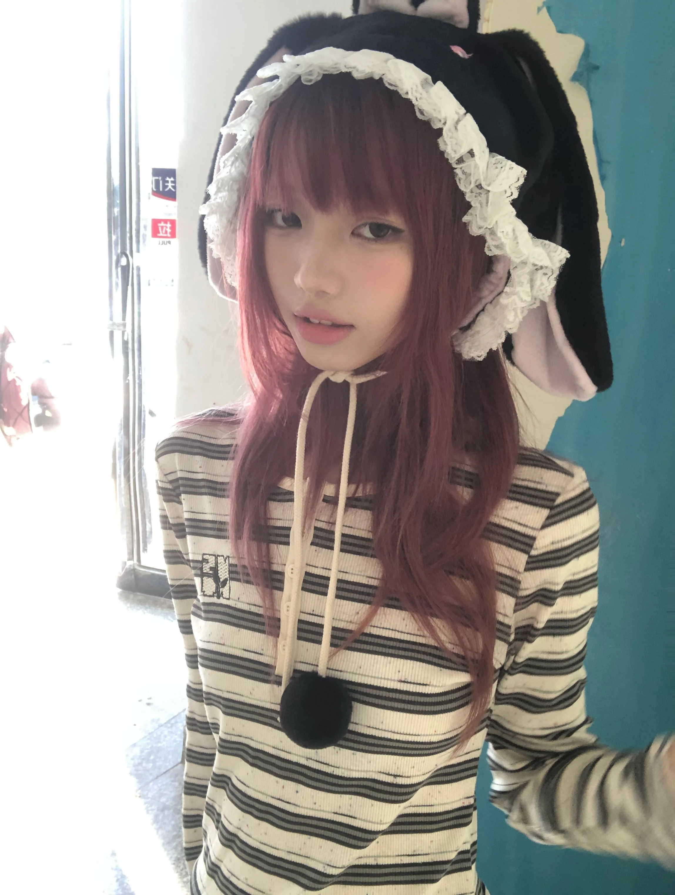 Karrram Japanese Y2k Striped Knit T-shirt Vintage Harajuku Long Sleeve Knitted Tops Korean 2000s Style Knitwear American Retro