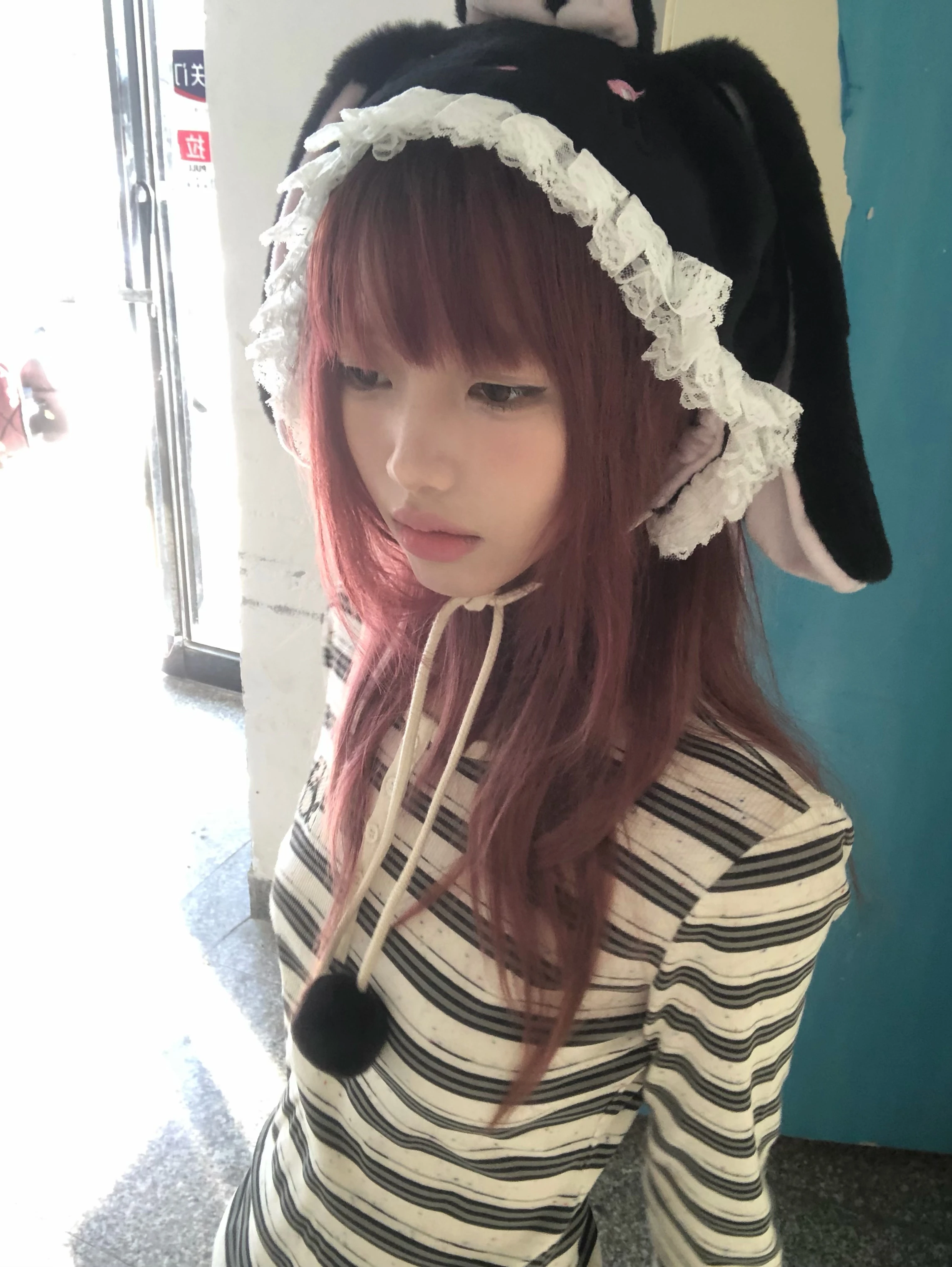Karrram Japanese Y2k Striped Knit T-shirt Vintage Harajuku Long Sleeve Knitted Tops Korean 2000s Style Knitwear American Retro