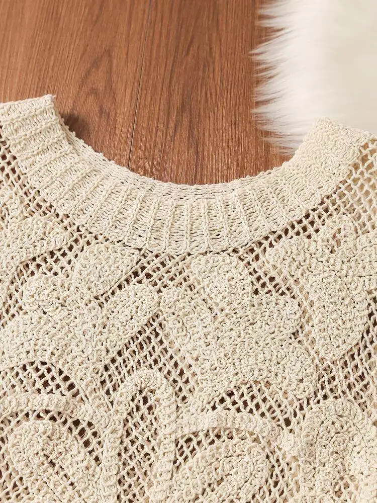 Crochet Vest Top Sheer Floral Embroidered Lace Tank Sleeveless Blouse Openwork Mesh Top Retro Boho Summer Beach Vacation Outfit