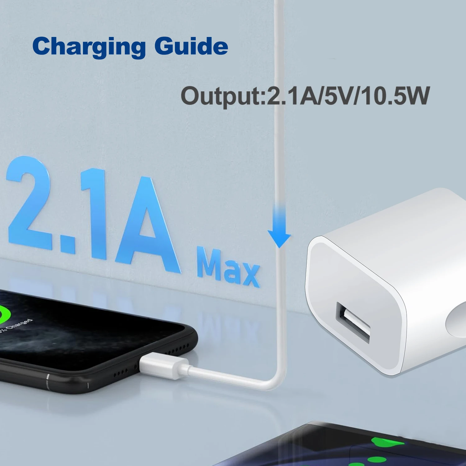 10pcs 2A USB Power Adapter, USB Charger Plug, USB Wall Plug 5V Charger, Aus USB Plug 5V/2.1A Adapter SAA Certifier For Mobile